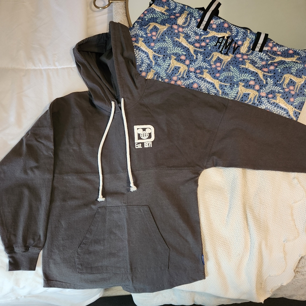 Walt Disney World Hooded Gray Spirit Jersey Size Small